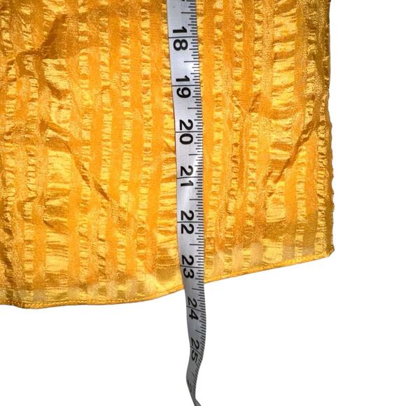 NWOT Frame Draped Halter Yellow Orange Silk Sleeveless Top MEDIUM - Picture 7 of 9